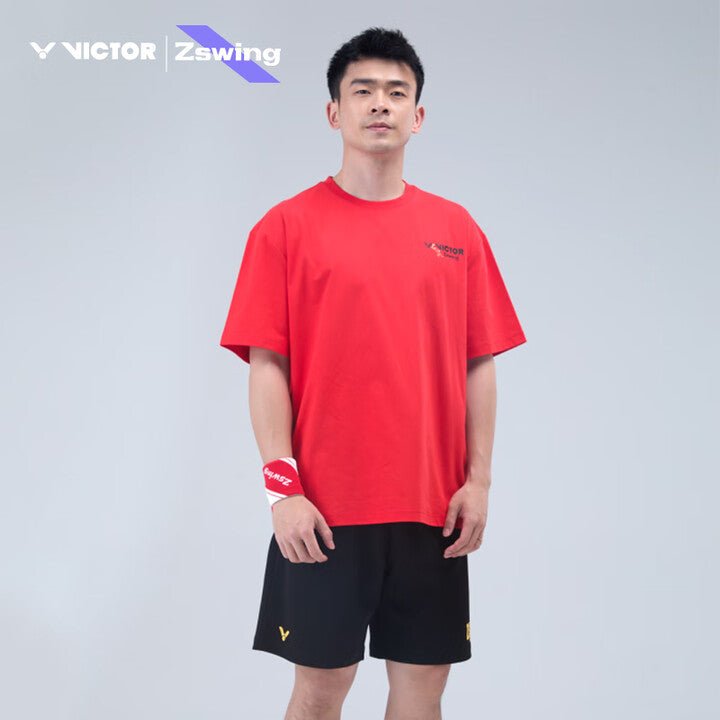 VICTOR x ZSW Unisex T-Shirt (Oversize Fit) T - 501ZSW D - Red - Gem Sports