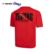 VICTOR x ZSW Unisex T-Shirt (Oversize Fit) T - 501ZSW D - Red - Gem Sports