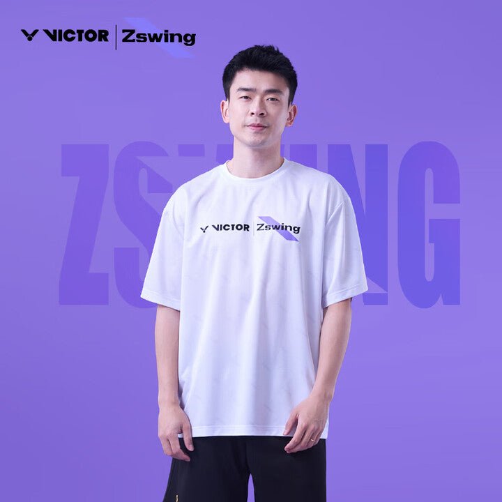 VICTOR x ZSW Unisex T-Shirt (Oversize Fit) T - 502ZSW A - White - Gem Sports