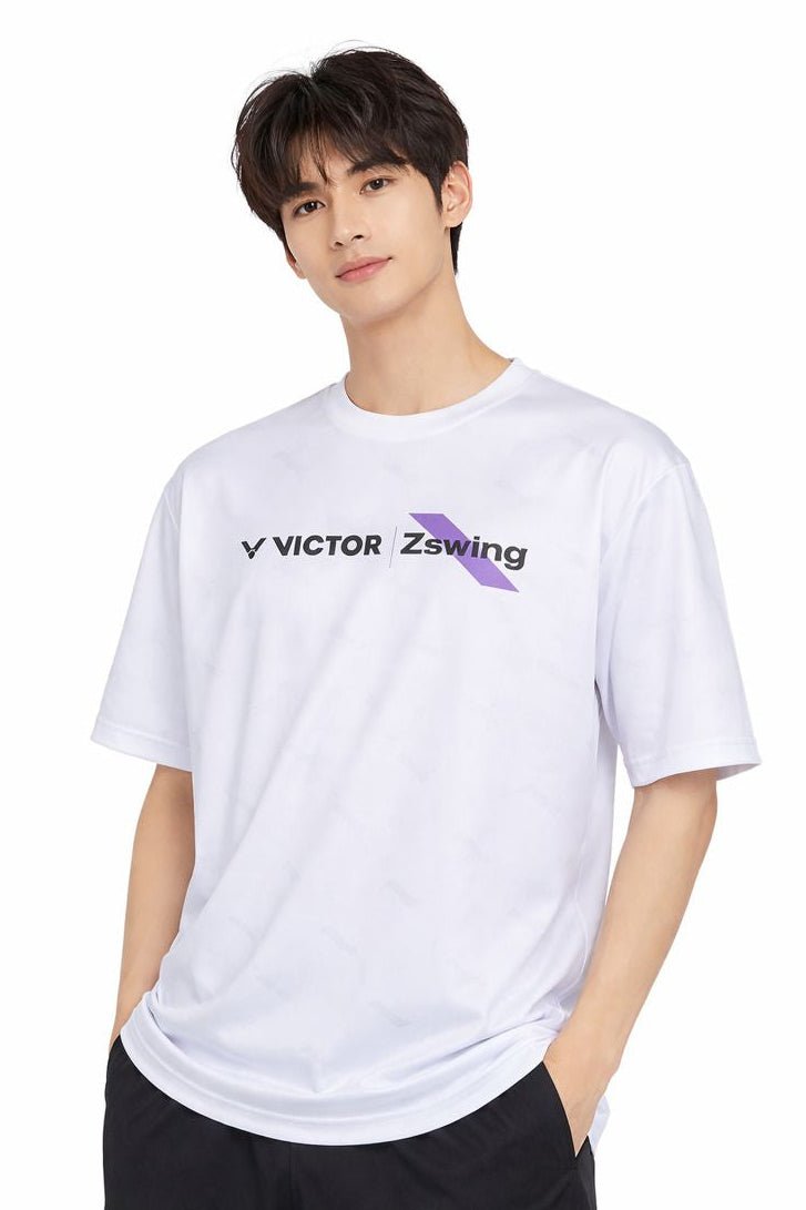 VICTOR x ZSW Unisex T-Shirt (Oversize Fit) T - 502ZSW A - White - Gem Sports