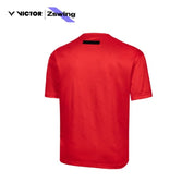VICTOR x ZSW Unisex T-Shirt (Oversize Fit) T - 502ZSW D - Red - Gem Sports