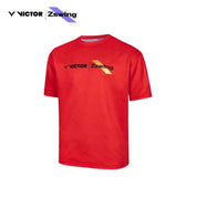 VICTOR x ZSW Unisex T-Shirt (Oversize Fit) T - 502ZSW D - Red - Gem Sports