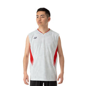 YONEX 2024 Japan National Team Men's Crew Neck Sleeveless Top 10659Y Gray - Gem Sports