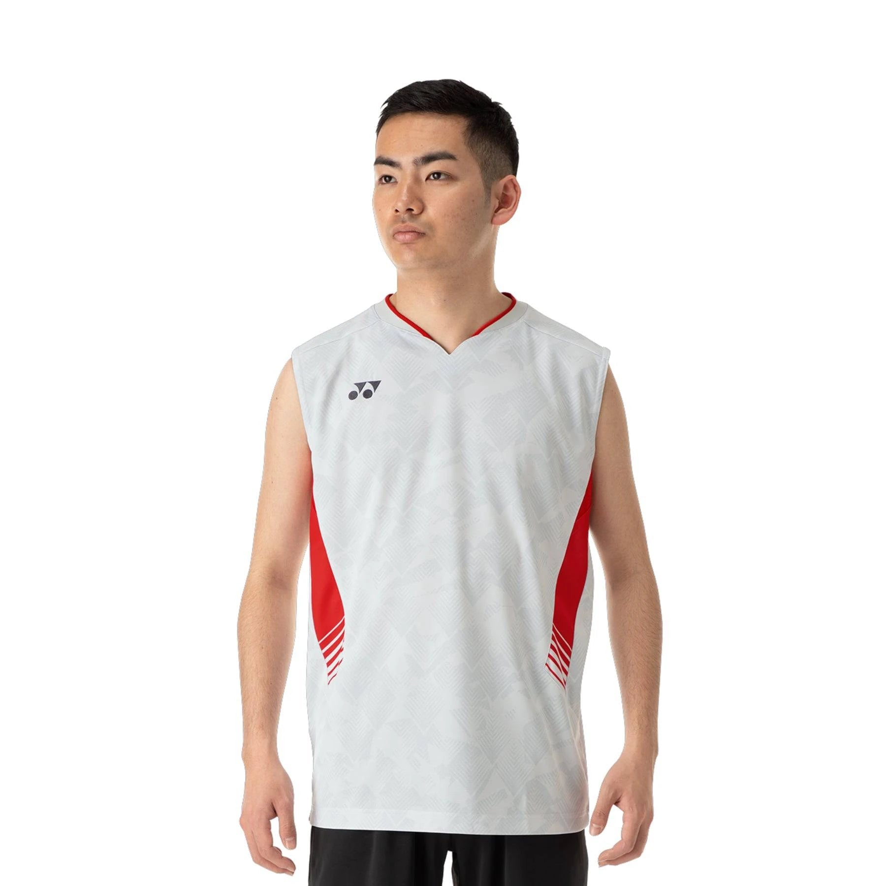 YONEX 2024 Japan National Team Men's Crew Neck Sleeveless Top 10659Y Gray - Gem Sports