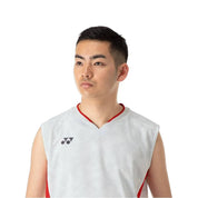 YONEX 2024 Japan National Team Men's Crew Neck Sleeveless Top 10659Y Gray - Gem Sports