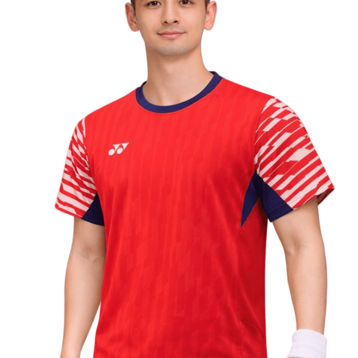 YONEX 2025 China National Team Men's Crew Neck Shirt 10644YX - Clear Red - Gem Sports