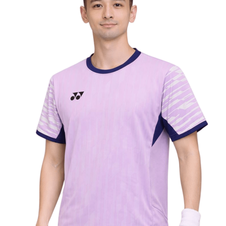 YONEX 2025 China National Team Men's Crew Neck Shirt 10644YX - Fuchsia - Gem Sports