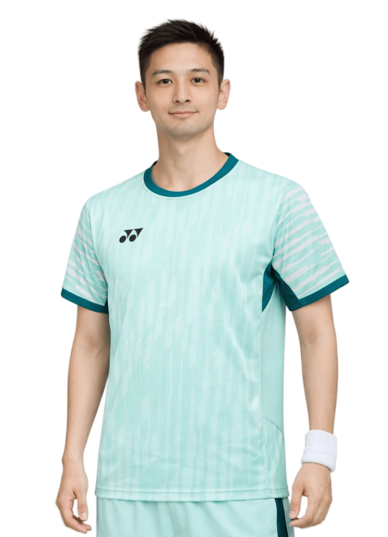 YONEX 2025 China National Team Men's Crew Neck Shirt 10644YX - Light Turquoise - Gem Sports