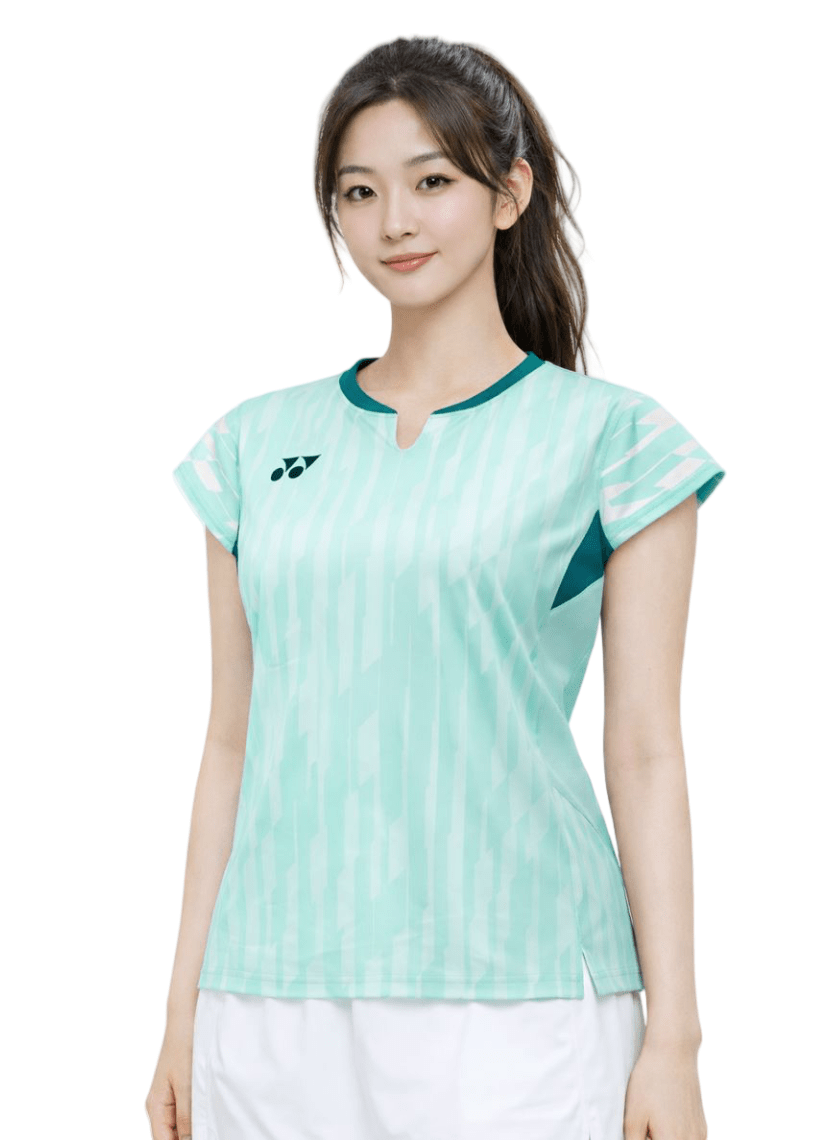 YONEX 2025 China National Team Women's Crew Neck Shirt 20860YX - Light Turquoise - Gem Sports