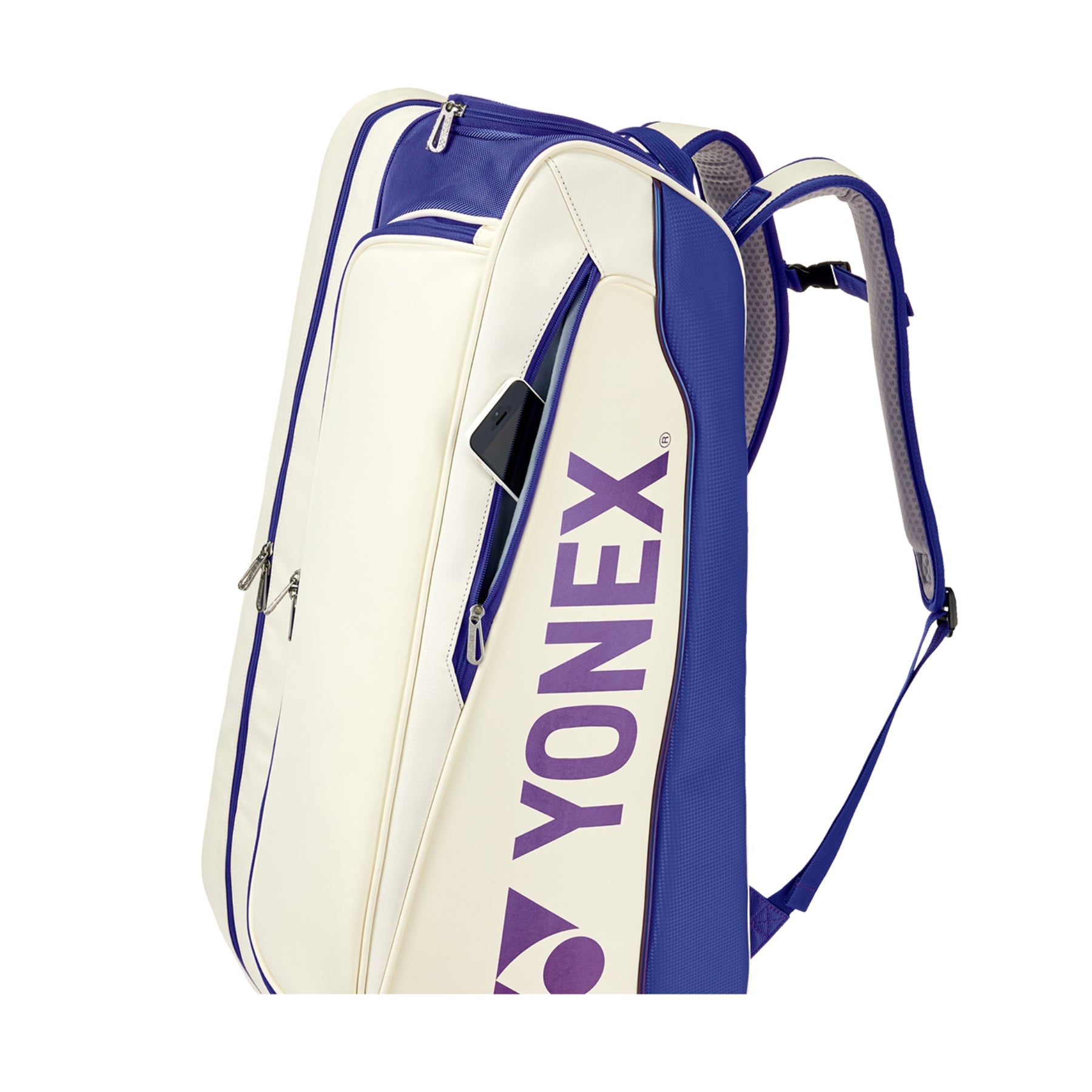 YONEX 2025 Expert Racquet Bag (6pcs) White/Deep Blue BA02526EX - Gem Sports