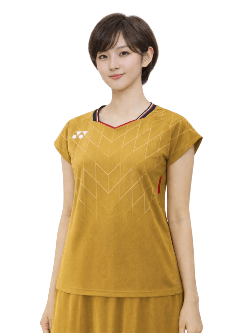 YONEX 2025 Japan National Team Women's Crew Neck Shirt 20915YX - Gold - Gem Sports
