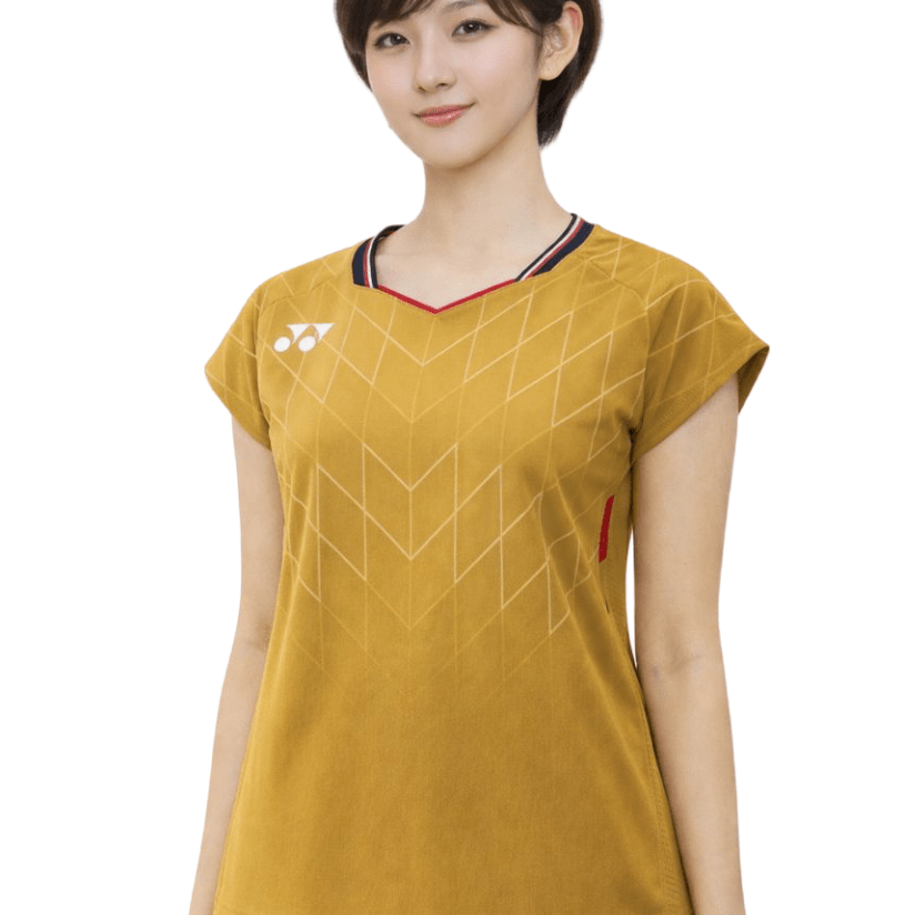 YONEX 2025 Japan National Team Women's Crew Neck Shirt 20915YX - Gold - Gem Sports
