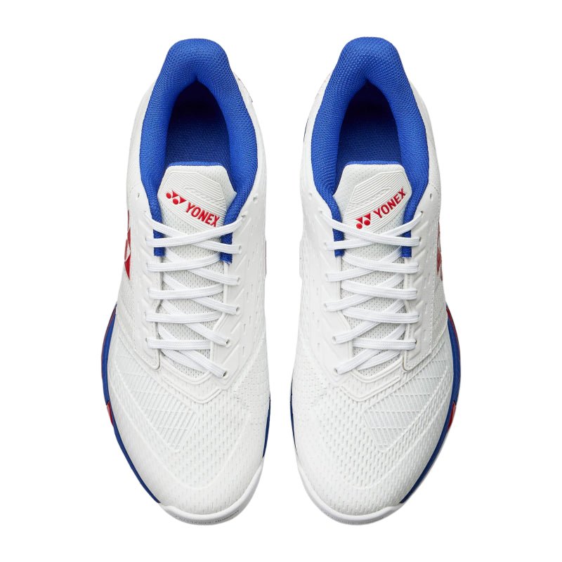 YONEX 2026 Power Cushion Ad - Accel (All Court) WIDE Unisex Tennis Shoes - White/Purple - Gem Sports