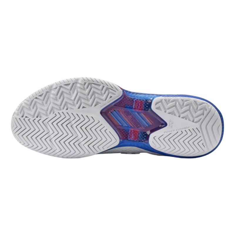 YONEX 2026 Power Cushion Ad - Accel (All Court) WIDE Unisex Tennis Shoes - White/Purple - Gem Sports