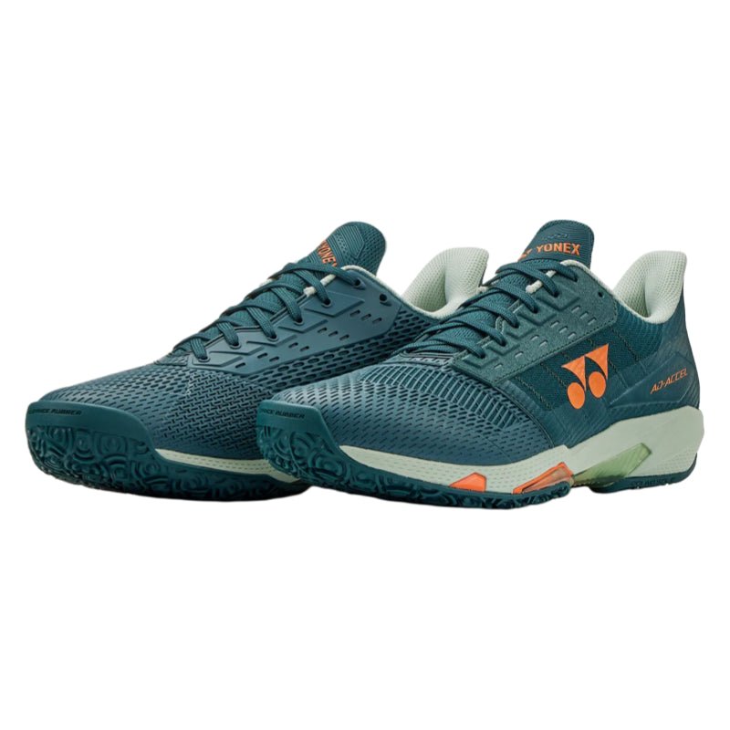 YONEX 2026 Power Cushion Ad - Accel (Clay Court) MEN'S Tennis Shoes - Teal Green - Gem Sports