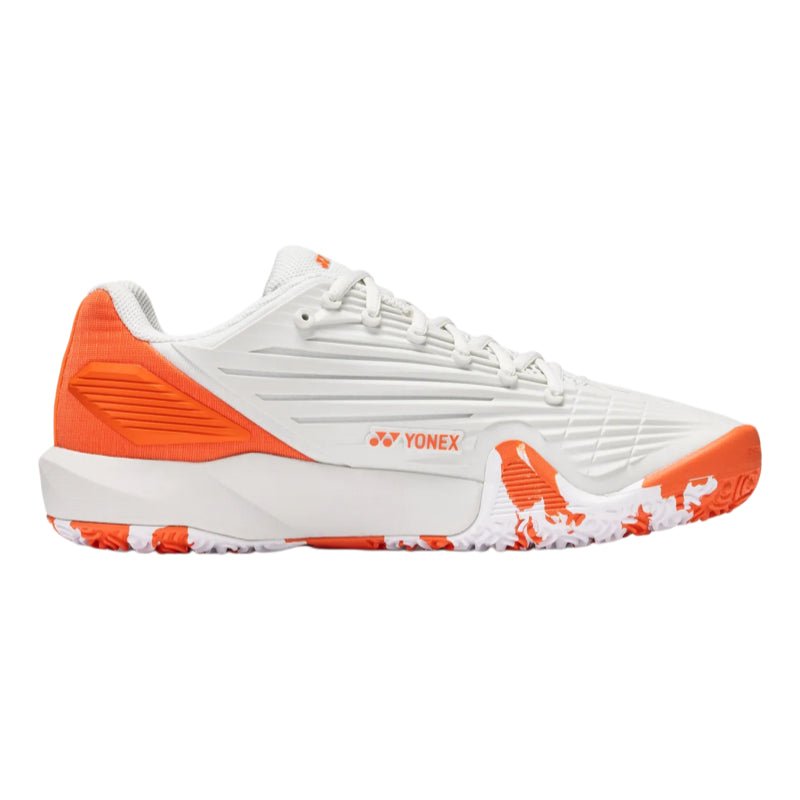 YONEX 2026 Power Cushion Eclipsion 5 (Clay Court) MEN'S Tennis Shoes - Silver/Orange - Gem Sports