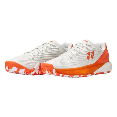 YONEX 2026 Power Cushion Eclipsion 5 (Clay Court) MEN'S Tennis Shoes - Silver/Orange - Gem Sports