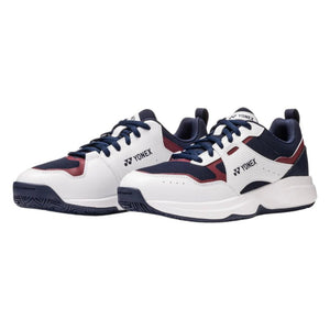 YONEX 2026 Power Cushion Pro - Move Classic (All Court) MEN'S Tennis Shoes - White/Navy/Red - Gem Sports