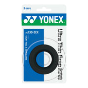 YONEX AC130 - 3EX Ultra Thin Grap (3 wraps) - Black - Gem Sports