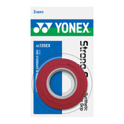 YONEX AC135EX Strong Over Grip (3 wraps) - Red - Gem Sports