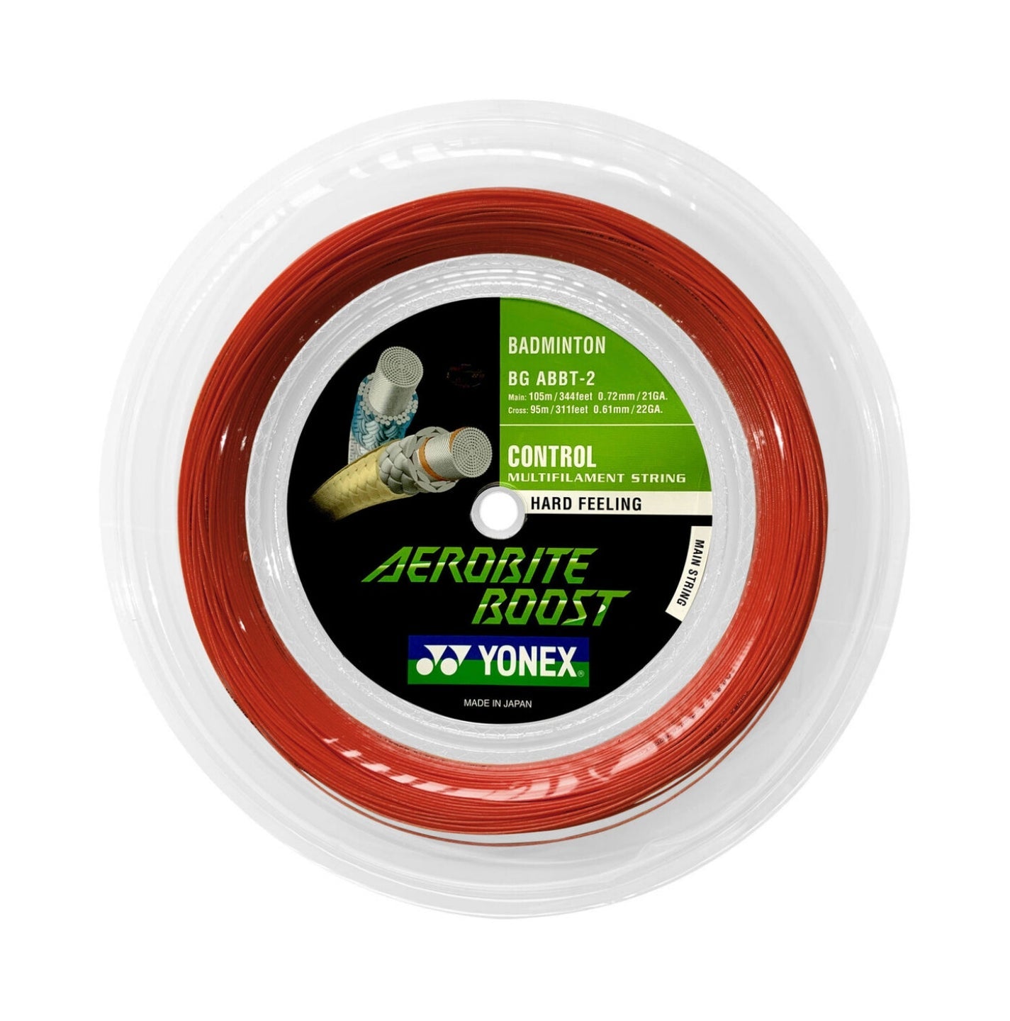 YONEX AEROBITE BOOST Badminton String Coil (200m) Gray/Red - Gem Sports