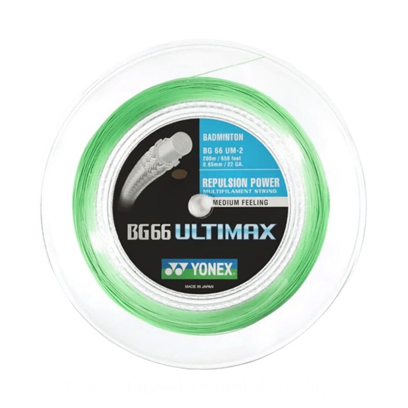 YONEX BG66 ULTIMAX Badminton String Coil (200m) Green - Gem Sports