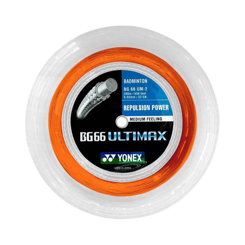 YONEX BG66 ULTIMAX Badminton String Coil (200m) Orange - Gem Sports