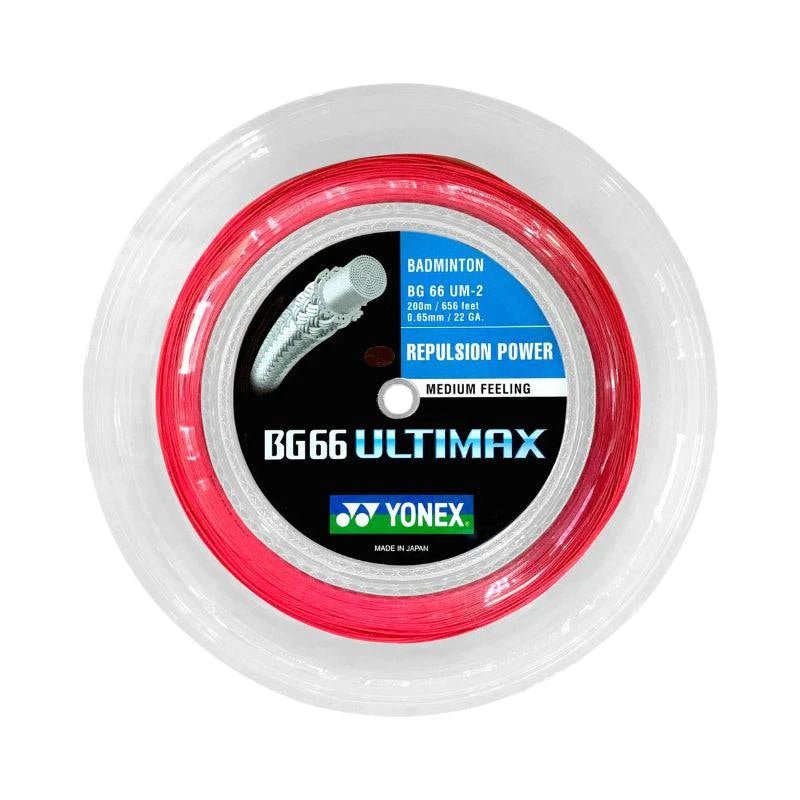 YONEX BG66 ULTIMAX Badminton String Coil (200m) Red - Gem Sports