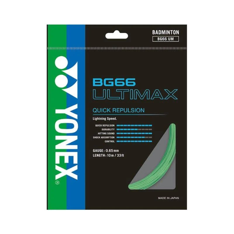 YONEX BG66 ULTIMAX Badminton String Set (10m) Pastel Green - Gem Sports