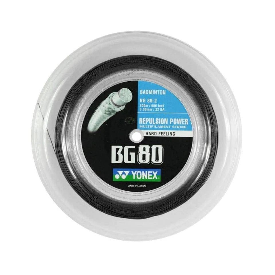 YONEX BG80 Badminton String Coil (200m) Black - Gem Sports