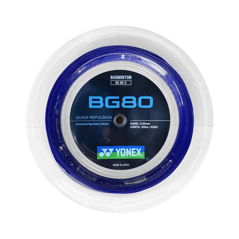 YONEX BG80 Badminton String Coil (200m) Royal Blue - Gem Sports