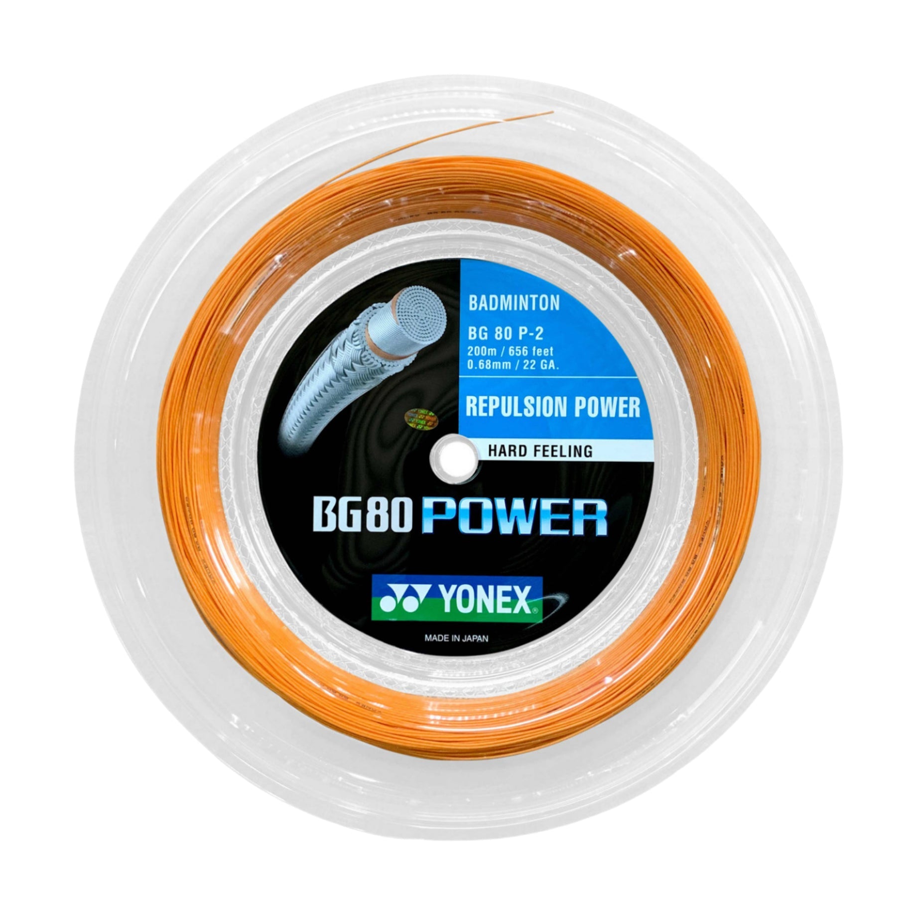 YONEX BG80 POWER Badminton String Coil (200m) - Orange - Gem Sports