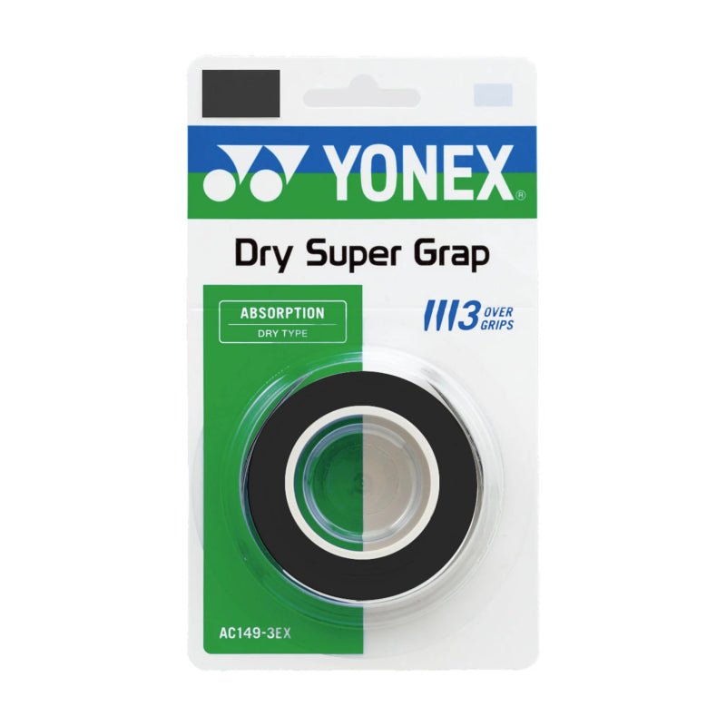 YONEX Dry Super Grip (3 Wraps) AC149 - 3EX - Black - Gem Sports