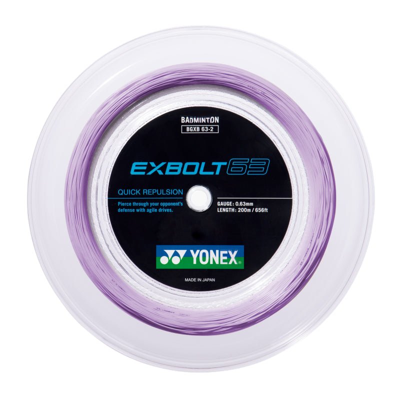 YONEX EXBOLT 63 Badminton String Coil (200m) - Lavender - Gem Sports