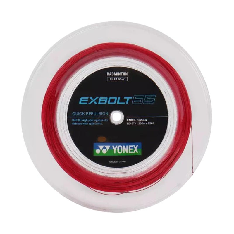 YONEX EXBOLT 65 Badminton String Coil (200m) Red - Gem Sports