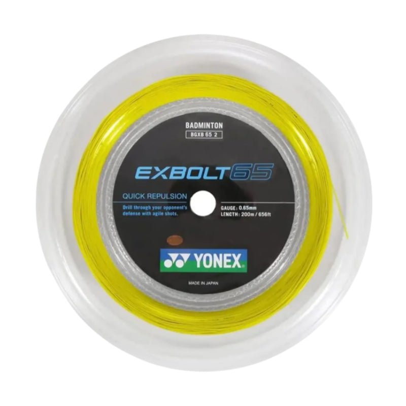 YONEX EXBOLT 65 Badminton String Coil (200m) Yellow - Gem Sports