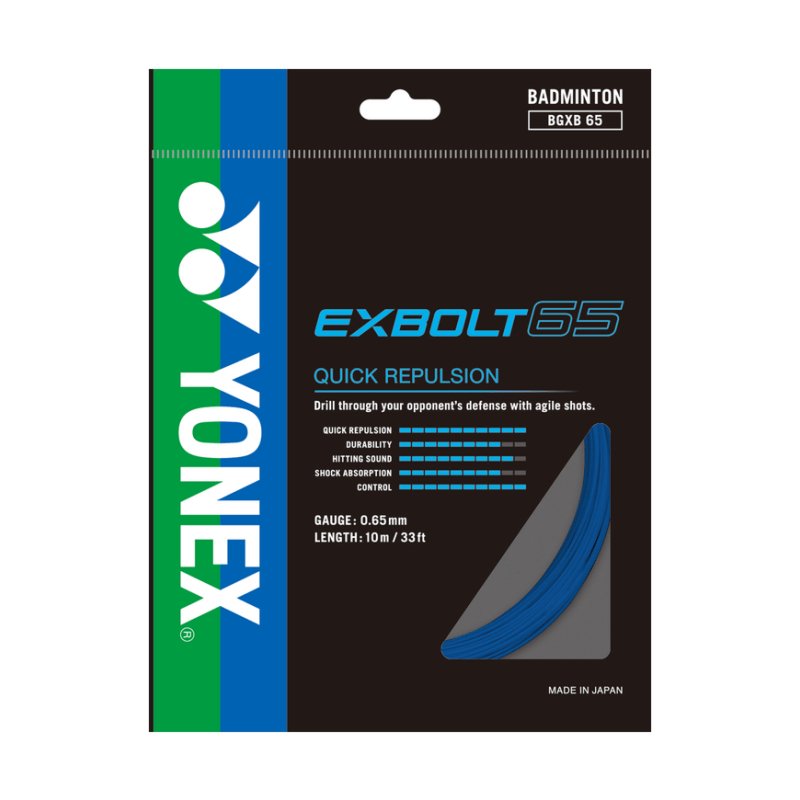 YONEX EXBOLT 65 Badminton String Set (10m) Blue - Gem Sports