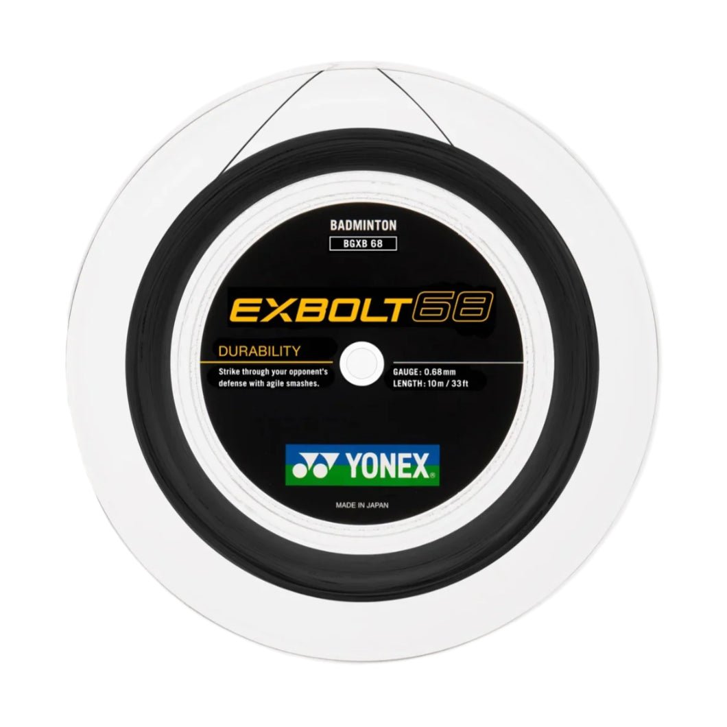 YONEX EXBOLT 68 Badminton String Coil (200m) Black - Gem Sports