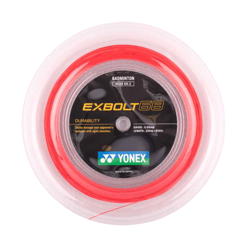 YONEX EXBOLT 68 Badminton String Coil (200m) Flash Red - Gem Sports