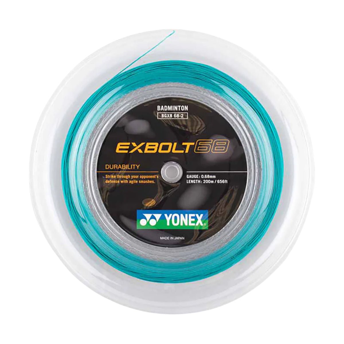 YONEX EXBOLT 68 Turquoise Badminton String Coil (200m) – Gem Sports