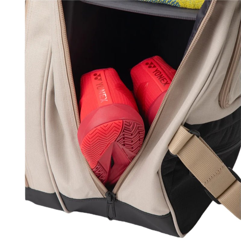 YONEX Gearlogic Racquet Bag (6 Pcs) for Badminton & Tennis BA72626EX - Beige - Gem Sports