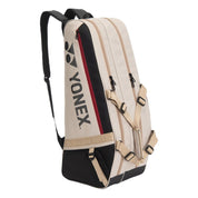YONEX Gearlogic Racquet Bag (6 Pcs) for Badminton & Tennis BA72626EX - Beige - Gem Sports