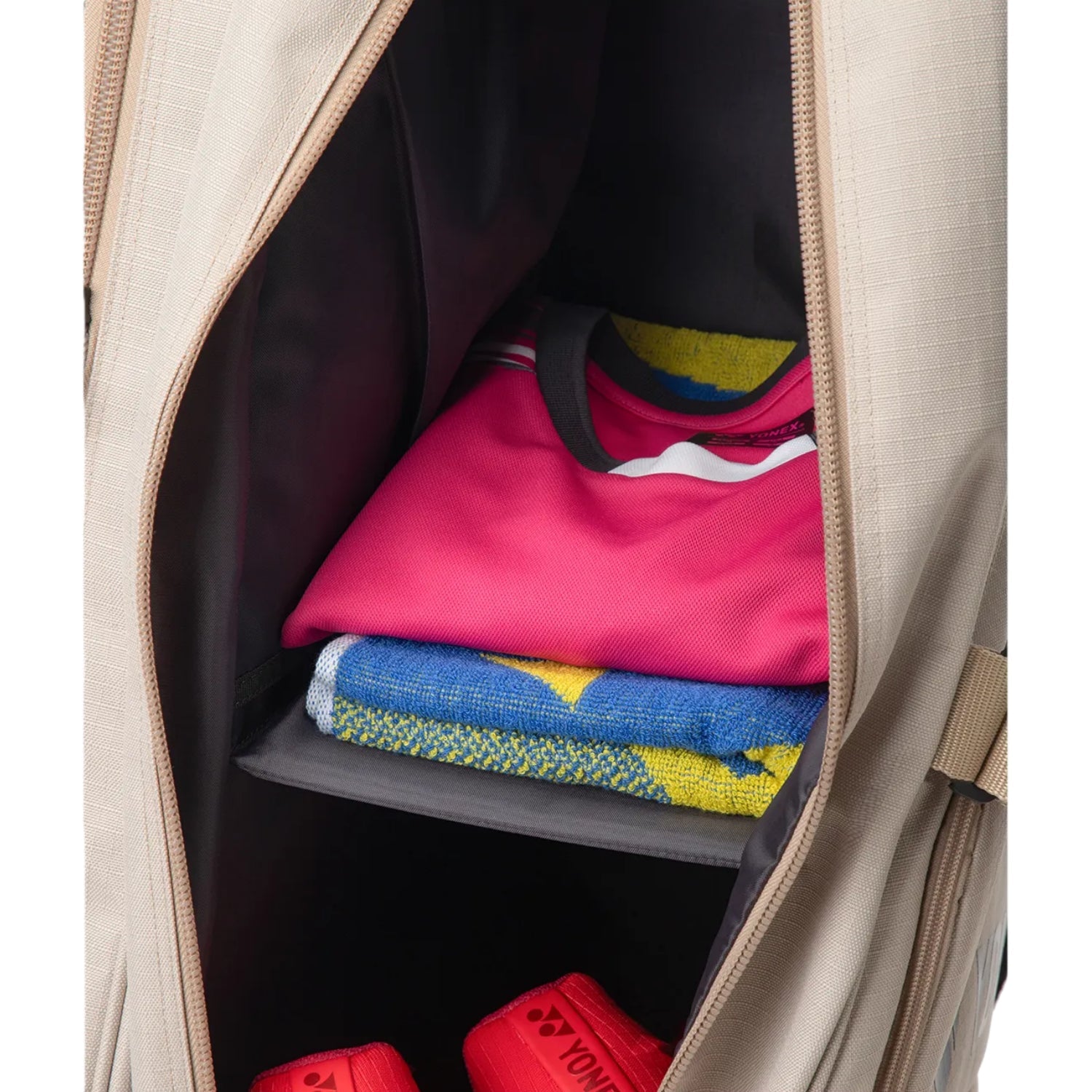 YONEX Gearlogic Racquet Bag (6 Pcs) for Badminton & Tennis BA72626EX - Beige - Gem Sports