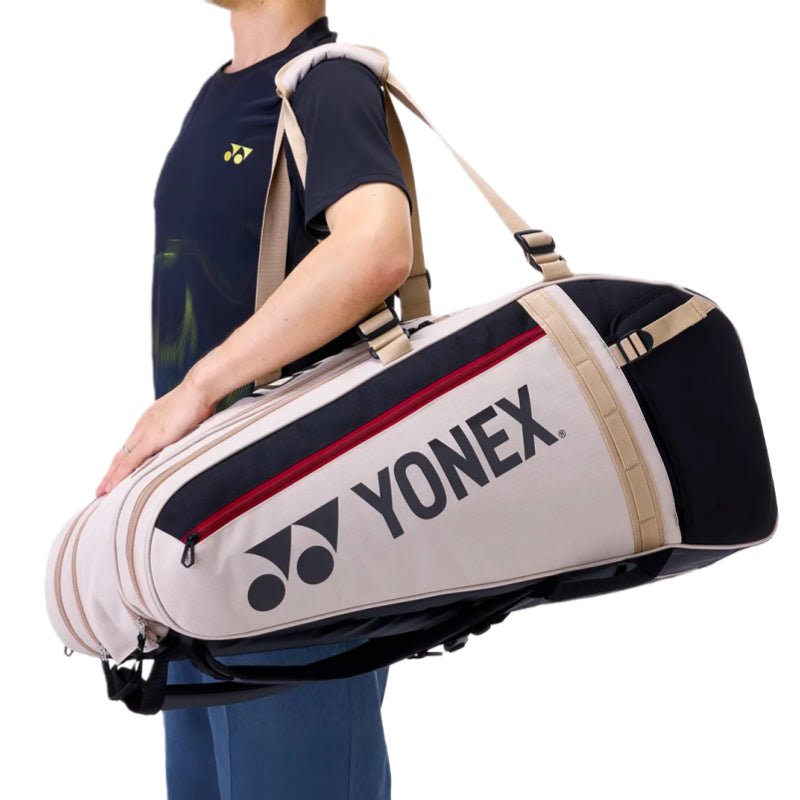 YONEX Gearlogic Racquet Bag (9 Pcs) for Badminton & Tennis BA72629EX - Beige - Gem Sports