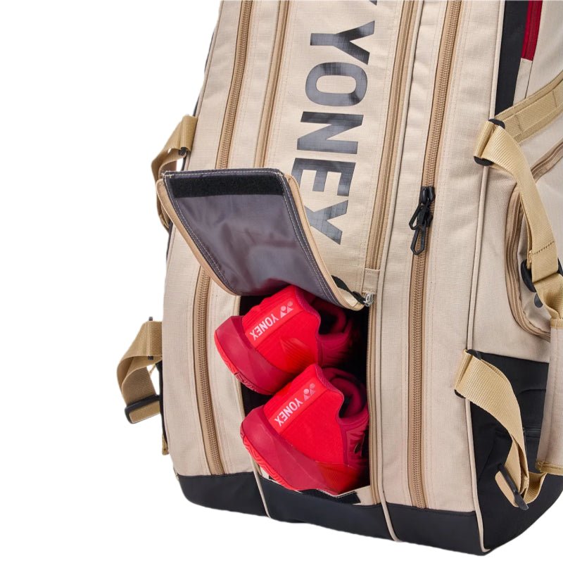 YONEX Gearlogic Racquet Bag (9 Pcs) for Badminton & Tennis BA72629EX - Beige - Gem Sports