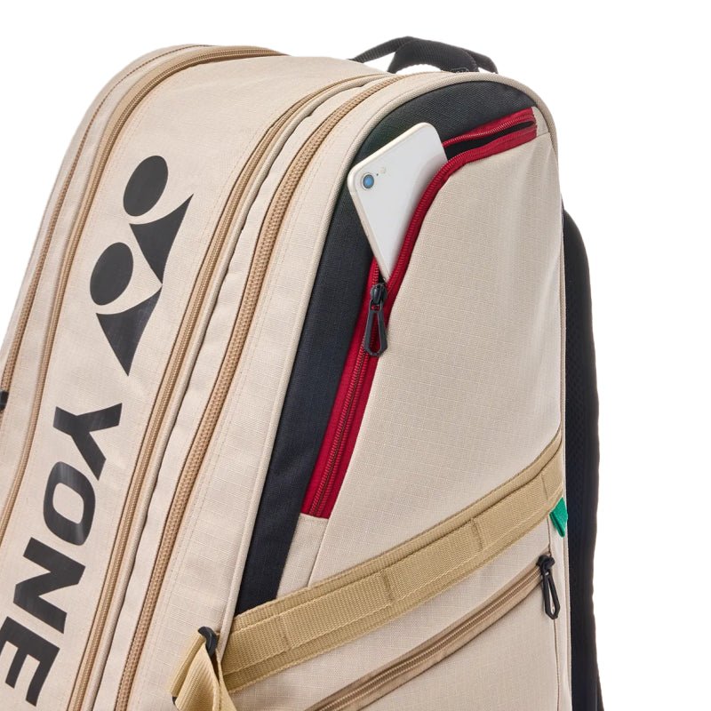 YONEX Gearlogic Racquet Bag (9 Pcs) for Badminton & Tennis BA72629EX - Beige - Gem Sports