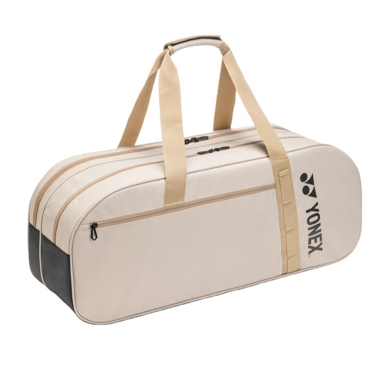 YONEX Gearlogic Tournament Bag (6 Pcs) for Badminton & Tennis BA72631WEX - Beige - Gem Sports