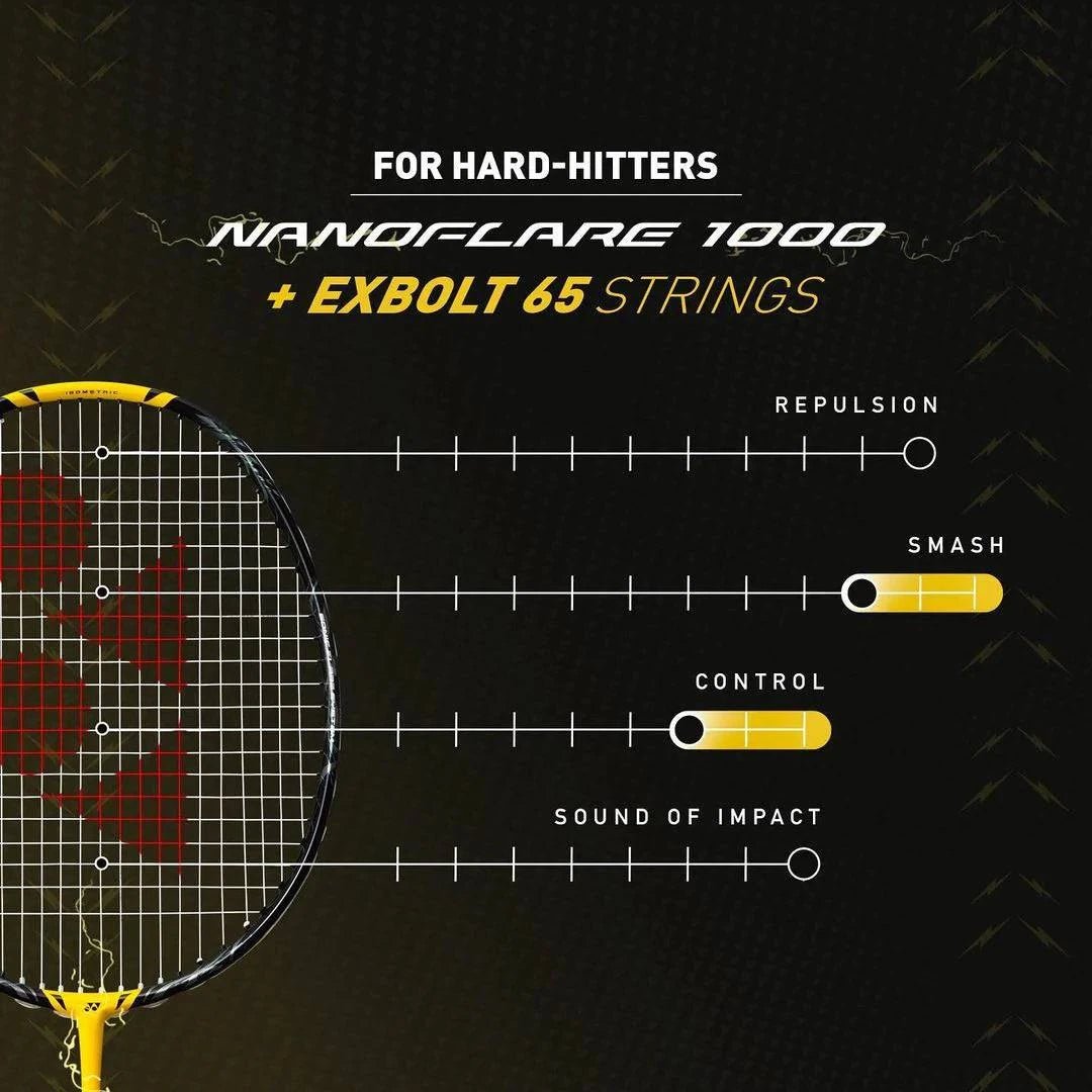 YONEX NANOFLARE 1000Z 2023 Lightning Yellow Badminton Racquet - Gem Sports