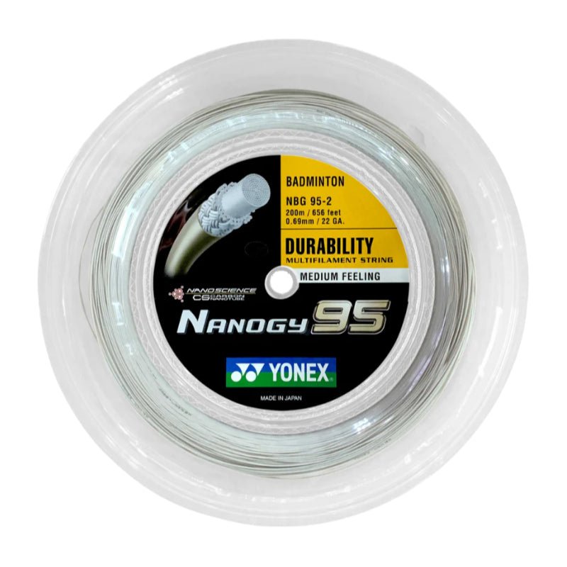 YONEX NANOGY 95 Badminton String Coil (200m) - Silver Gray - Gem Sports