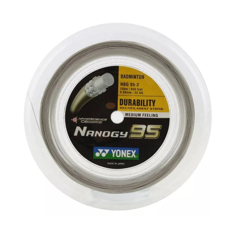 YONEX NANOGY 95 Badminton String Coil (200m) Silver Gray - Gem Sports